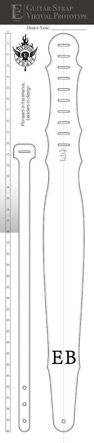 Printable Leather Guitar Strap Pattern